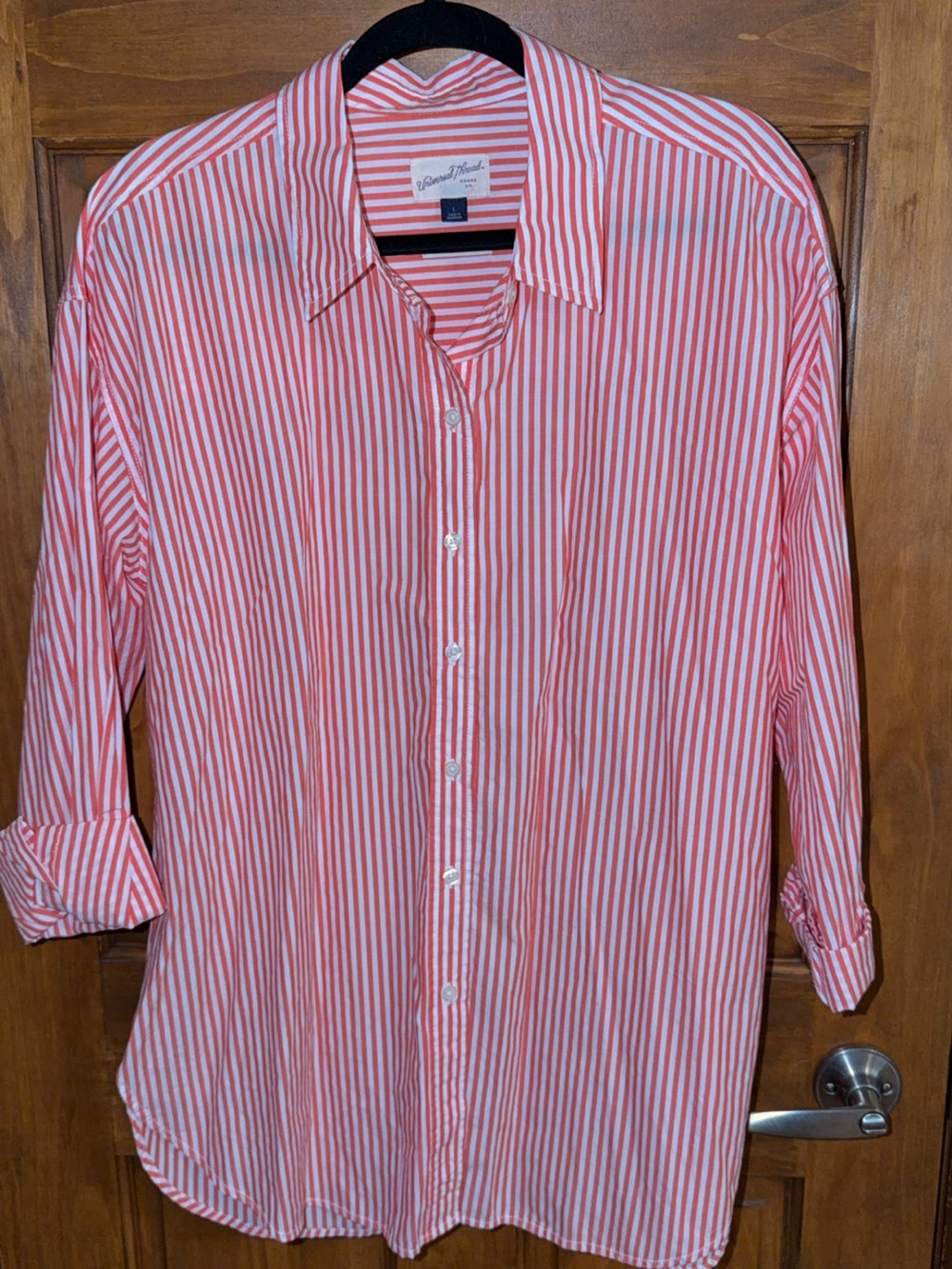 Universal Thread Striped Button-Down Shirt